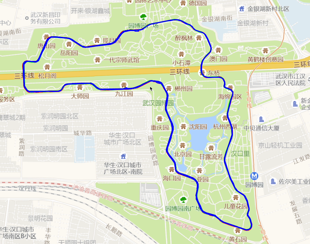 三块手表轨迹叠加